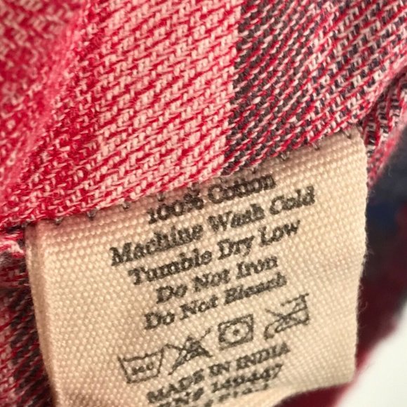 Normal Brand Men's Twisted Yarn Long Sleeve Plaid Button Up Shirt, Size XL - Red - Picture 8 of 12